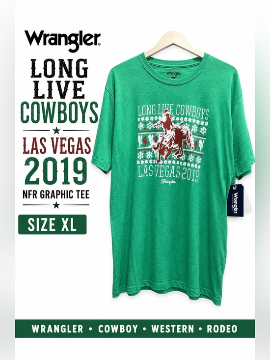Wrangler Other - Wrangler NWT Long Live Cowboys Las Vegas 2019 NFR Graphic T-Shirt XL Green
